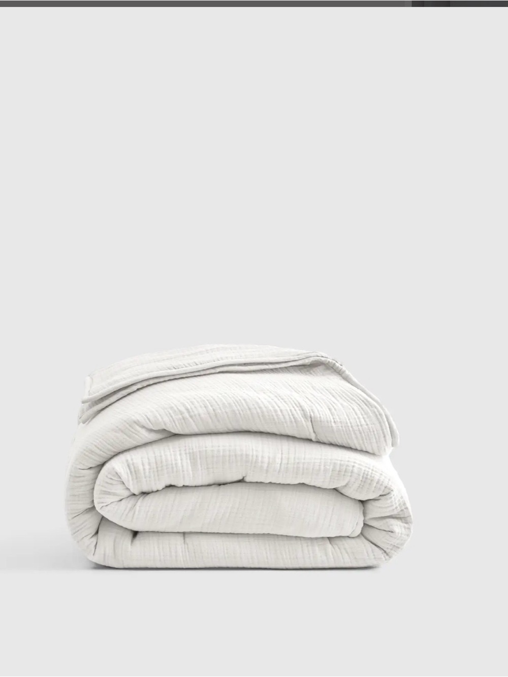 Quince Organic Cotton Gauze Dream Quilt - Full/Queen - White